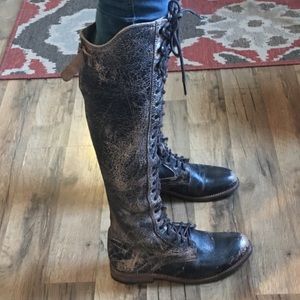 Bed Stu  Della Tall Lace-Up Boots